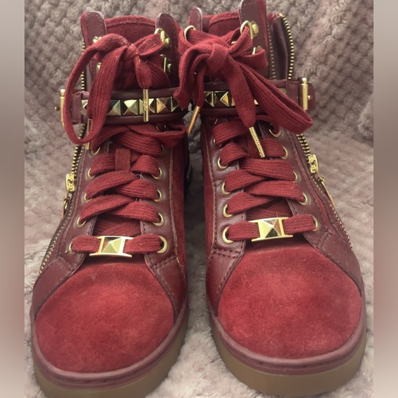 Michael Kors Burgundy Sneakers - Picture 1 of 8